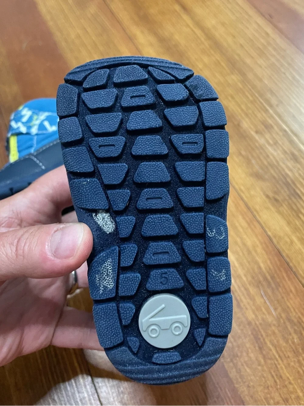 See Kai Run Blue and Yellow Lightning Strap Winter Snow Boots Size 5